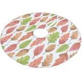 Der Herbst hinterlässt Wasserfarbe: Naturmuster. Polyester Weihnachtsbaumdecke (Schrägansicht)