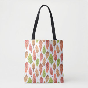 Der Herbst hinterlässt Wasserfarbe: Naturmuster. Tasche