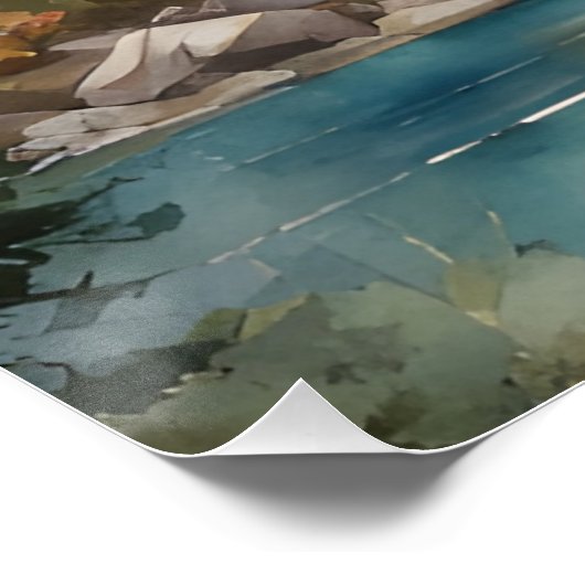 Der Herbst im Gebirgsblaster Poster (Ecke)