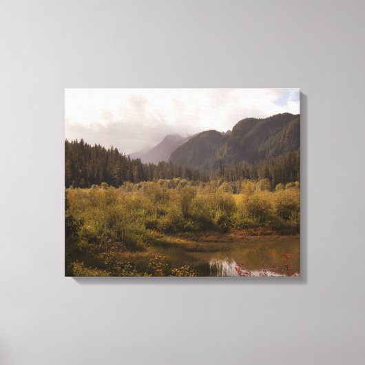 Der Herbst in der Berglandschaft Leinwanddruck (Vorderseite)