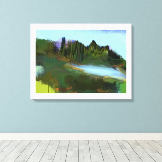 Der Herbst in der Park-Digitalmalerei Leinwanddruck (Insitu (Holzboden))