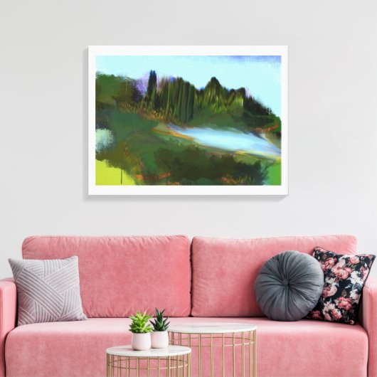 Der Herbst in der Park-Digitalmalerei Leinwanddruck (Insitu (Wohnzimmer))