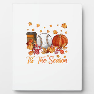 Der Herbst in dieser Saison ist dem Baseball Pumpk Fotoplatte