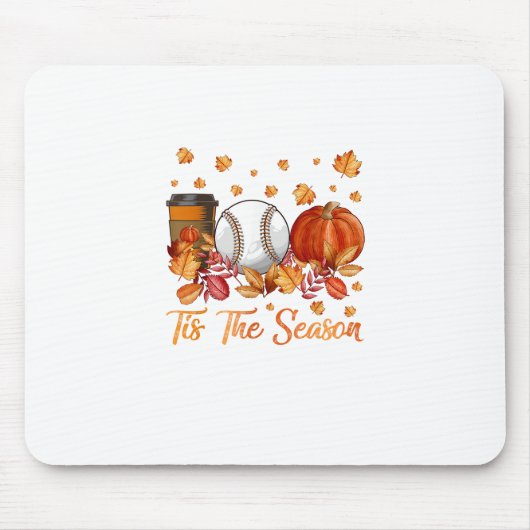 Der Herbst in dieser Saison ist dem Baseball Pumpk Mousepad (Vorne)