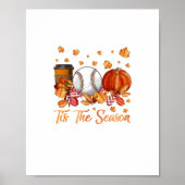 Der Herbst in dieser Saison ist dem Baseball Pumpk Poster (Vorne)