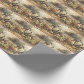 Der Herbst in einem Kürbispflaster Geschenkpapier (Ecke)