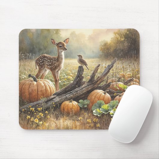 Der Herbst in einem Kürbispflaster Mousepad (Mit Mouse)