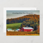 Der Herbst in New Hampshire - Grüße Postkarte (Vorne/Hinten)