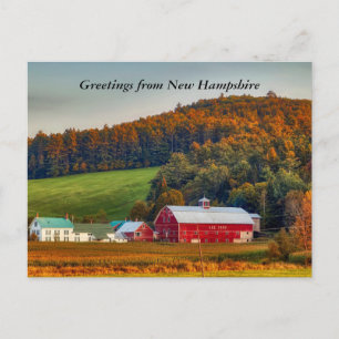 Der Herbst in New Hampshire - Grüße Postkarte