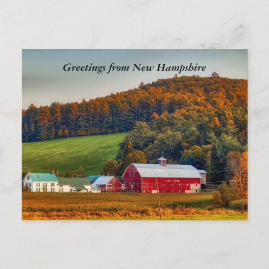 Der Herbst in New Hampshire - Grüße Postkarte (Vorderseite)