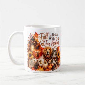 Der Herbst ist besser mit Fellbabys | Cozy Autumn Kaffeetasse
