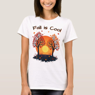 Der Herbst ist Cool - Saisonale - Einfache Damen T T-Shirt