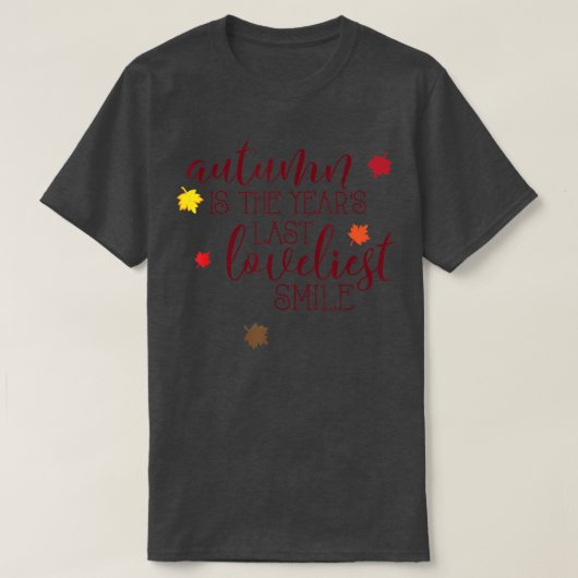 Der Herbst ist das letzte schönste Herbstlaub des T-Shirt (Design vorne)