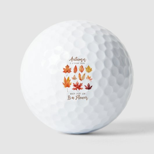 Der Herbst ist der zweite Frühling - Herbstlaub Golfball (Vorderseite)