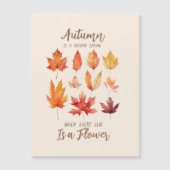 Der Herbst ist der zweite Frühling - Herbstlaub Magnetkarte (Vorderseite)