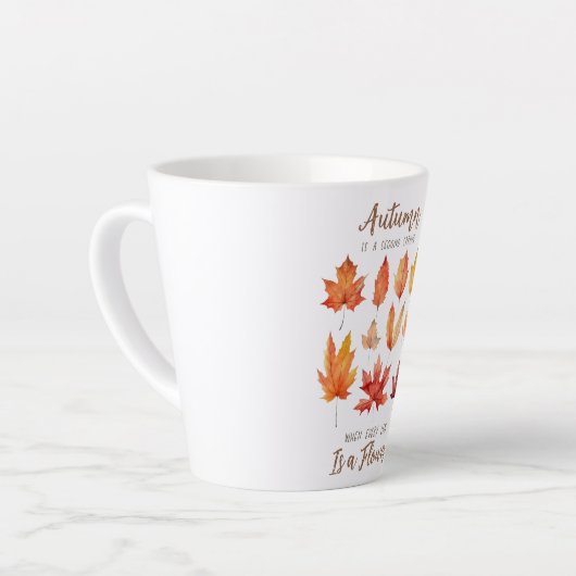 Der Herbst ist der zweite Frühling - Herbstlaub Milchtasse (Linke Ecke)