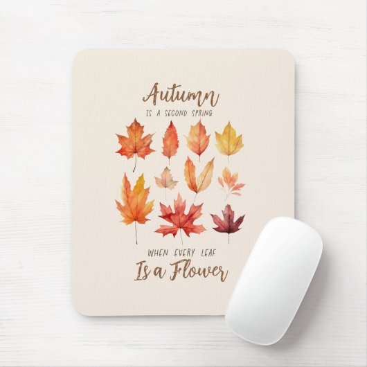 Der Herbst ist der zweite Frühling - Herbstlaub Mousepad (Mit Mouse)