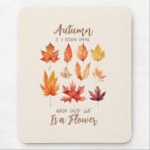 Der Herbst ist der zweite Frühling - Herbstlaub Mousepad (Vorne)