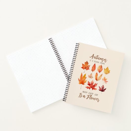 Der Herbst ist der zweite Frühling - Herbstlaub Notizblock (Innenseite)