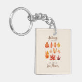 Der Herbst ist der zweite Frühling - Herbstlaub Schlüsselanhänger (Vorderseite links)