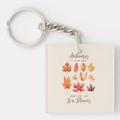 Der Herbst ist der zweite Frühling - Herbstlaub Schlüsselanhänger (Vorderseite)
