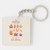 Der Herbst ist der zweite Frühling - Herbstlaub Schlüsselanhänger (Rückseite)
