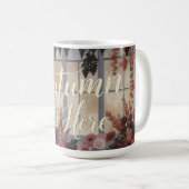 Der Herbst ist hier Blumenmuster-Kunst Kaffeetasse (VorderseiteRechts)