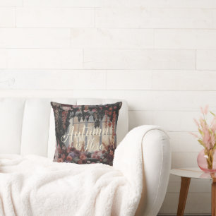 Der Herbst ist hier Blumenmuster-Kunst Kissen