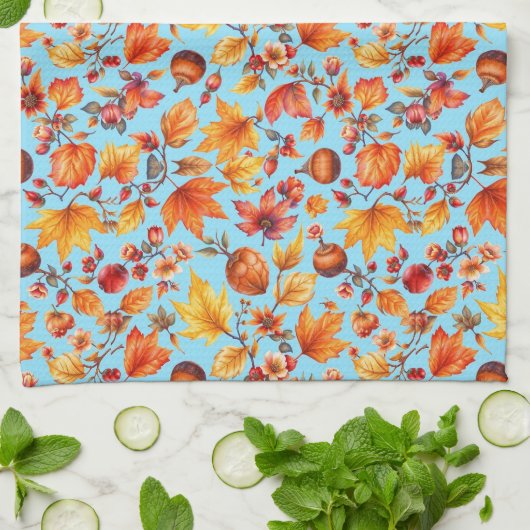 Der Herbst ist in der Luft Geschirrtuch (Gefaltet)