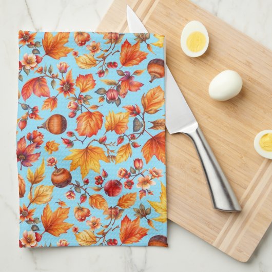 Der Herbst ist in der Luft Geschirrtuch (Viertel Falte)