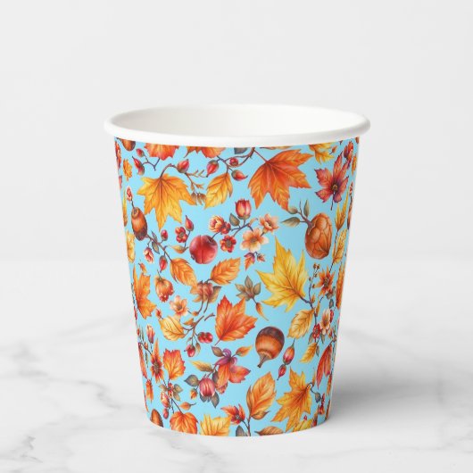 Der Herbst ist in der Luft Pappbecher (Rückseite)