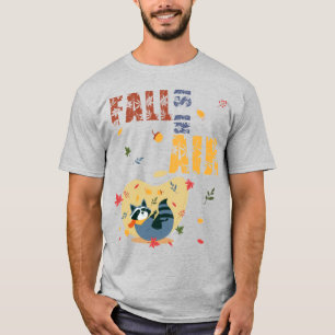 Der Herbst ist in der Luft Waschbär Herbst T-Shirt