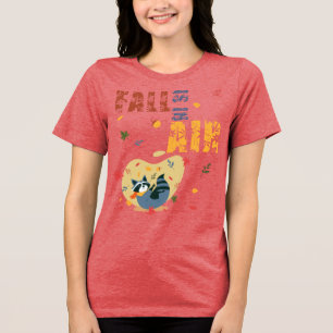Der Herbst ist in der Luft Waschbär Herbst Tri-Blend Shirt
