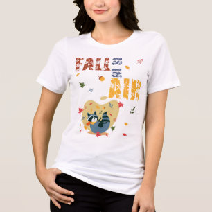 Der Herbst ist in der Luft Waschbär Herbst Tri-Blend Shirt