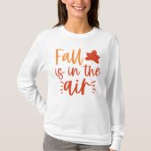 Der Herbst ist in der Luft witzige Herbstblätter T-Shirt (Vorderseite)