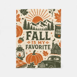 Der Herbst ist mein Favorit Fleecedecke