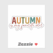 Der Herbst ist meine Lieblingsfarbe Aufkleber (Blatt)