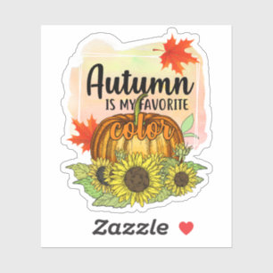Der Herbst ist meine Lieblingsfarbe - Blätter Pump Aufkleber