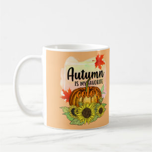 Der Herbst ist meine Lieblingsfarbe - Blätter Pump Kaffeetasse