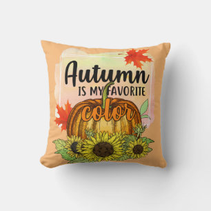 Der Herbst ist meine Lieblingsfarbe - Blätter Pump Kissen