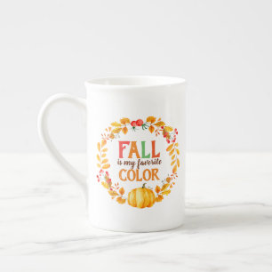 Der Herbst ist meine Lieblingsfarbe Herbstlaub Kür Porzellantasse