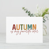 Der Herbst ist meine Lieblingsfarbe Karte (Stehend Vorderseite)