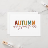 Der Herbst ist meine Lieblingsfarbe Karte (Vorderseite/Rückseite Beispiel)