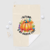 Der Herbst ist meine Lieblingsfarbe - Kürbiskugel Golfhandtuch (Insitu)