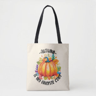 Der Herbst ist meine Lieblingsfarbe - Kürbiskugel  Tasche