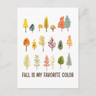 Der Herbst ist meine Lieblingsfarbe Postkarte