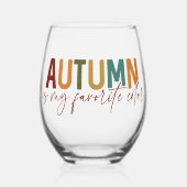 Der Herbst ist meine Lieblingsfarbe Weinglas Ohne Stiel (Vorderseite)