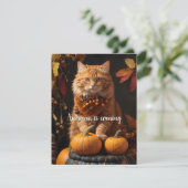 Der Herbst kommt Feiertagskarte (Stehend Vorderseite)