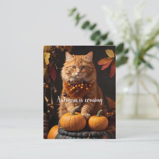 Der Herbst kommt Feiertagskarte (Stehend Vorderseite)