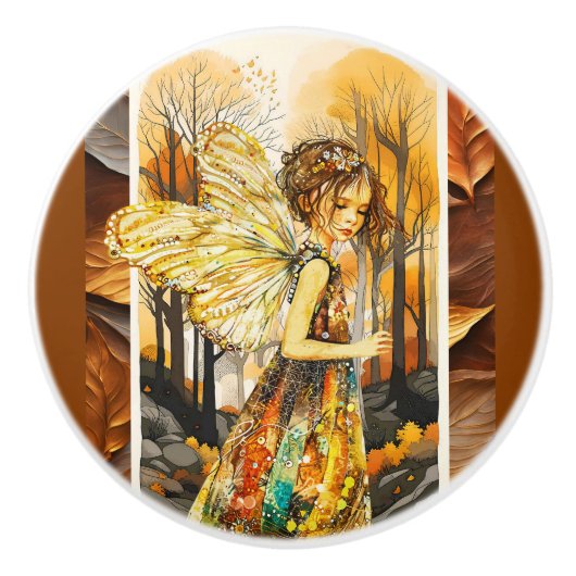 Der Herbst kommt Keramikknauf (Vorderseite)